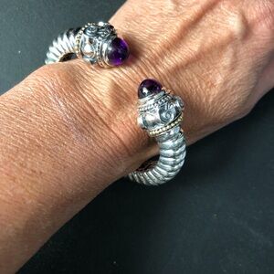 Esti-Frederica Sterling & 18 K amethyst bracelet